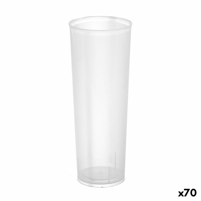 Set of reusable glasses Algon Tube, pipe Transparent 6 Pieces 300 ml (70 Units)