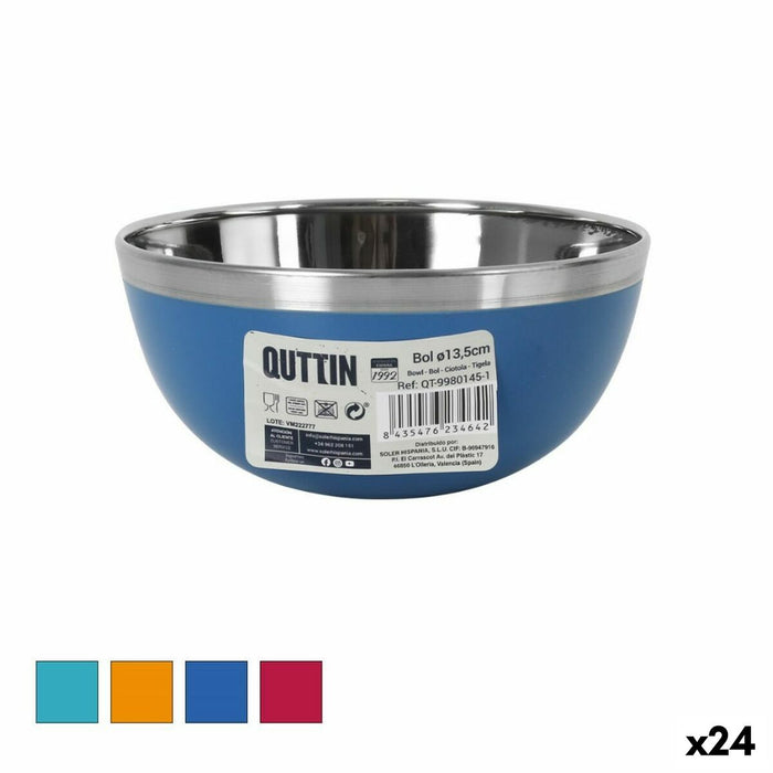 Bowl Quttin Steel Ø 13 x 6 cm (24 Units)