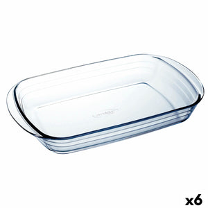 Oven Dish Ô Cuisine Ocuisine Vidrio Transparent Glass Rectangular 39 x 24 x 6 cm (6 Units)
