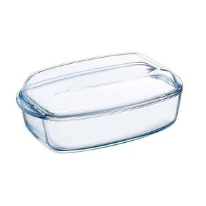 Serving Platter Pyrex Classic With lid 4,5 L 38 x 22 x 11 cm Transparent Glass (3 Units)