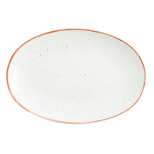 Serving Platter Ariane Terra Oval Ceramic Beige (Ø 26 cm) (12 Units)