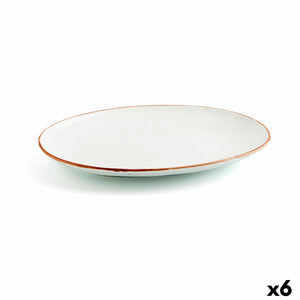 Serving Platter Ariane Terra Oval Ceramic Beige (Ø 32 cm) (6 Units)