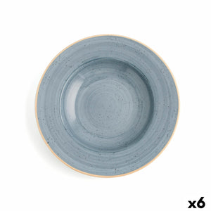 Deep Plate Ariane Terra Ceramic Blue (Ø 26 cm) (6 Units)