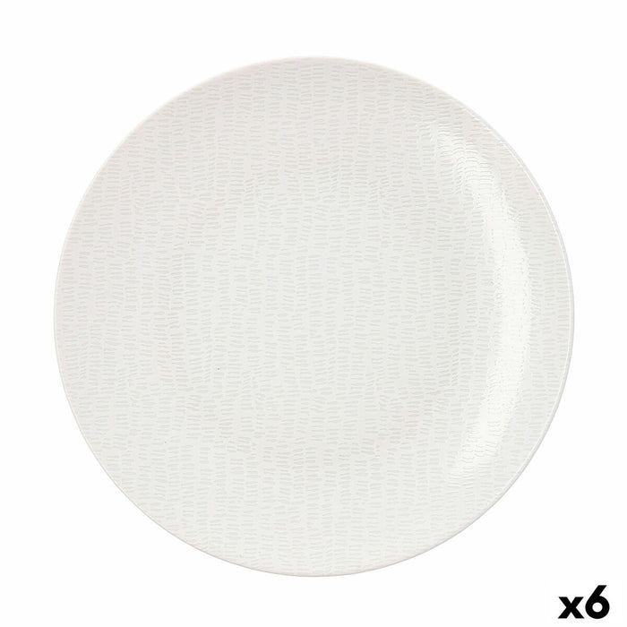 Deep Plate Ariane Coupe Ripple Ceramic White (20 cm) (6 Units)