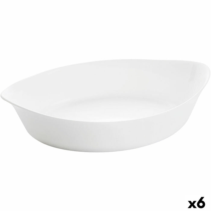 Serving Platter Luminarc Smart Cuisine Oval White Glass 28 x 17 cm (6 Units)