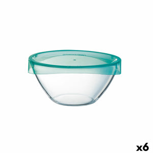 Salad Bowl Luminarc Keep'n Lagon Transparent With lid Glass Ø 17 cm (6 Units)
