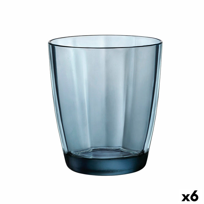 Glass Bormioli Rocco Pulsar Blue Glass 390 ml (6 Units)