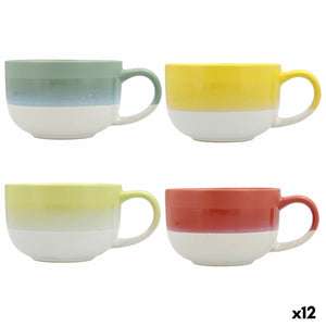 Cup Quid Atenua Ceramic Multicolour (460 ml) (12 Units)