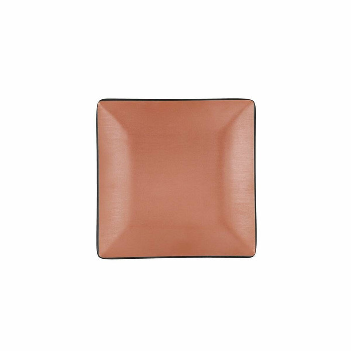 Flat Plate Bidasoa Gio Brown Plastic 18 x 18 cm (12 Units)