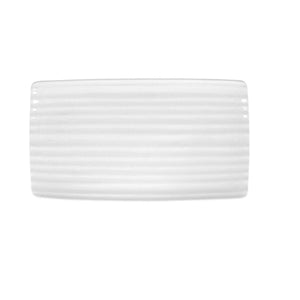Snack tray Ariane Artisan Ceramic White 36 x 20 cm (6 Units)