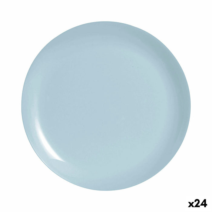 Flat Plate Luminarc Diwali Paradise Blue Glass 25 cm (24 Units)