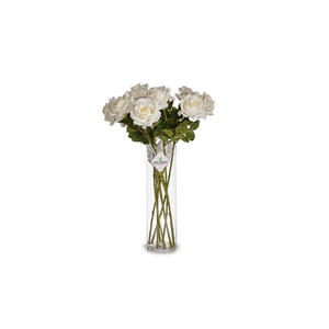 Decorative Flower White Green (12 Units)