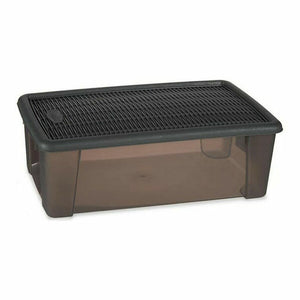Box with cover Stefanplast Elegance Grey 19,5 x 11,5 x 33 cm Plastic 5 L (12 Units)
