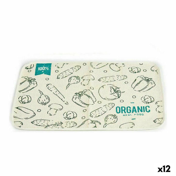 Place mat White Green (33 x 0,3 x 48 cm) (12 Units)