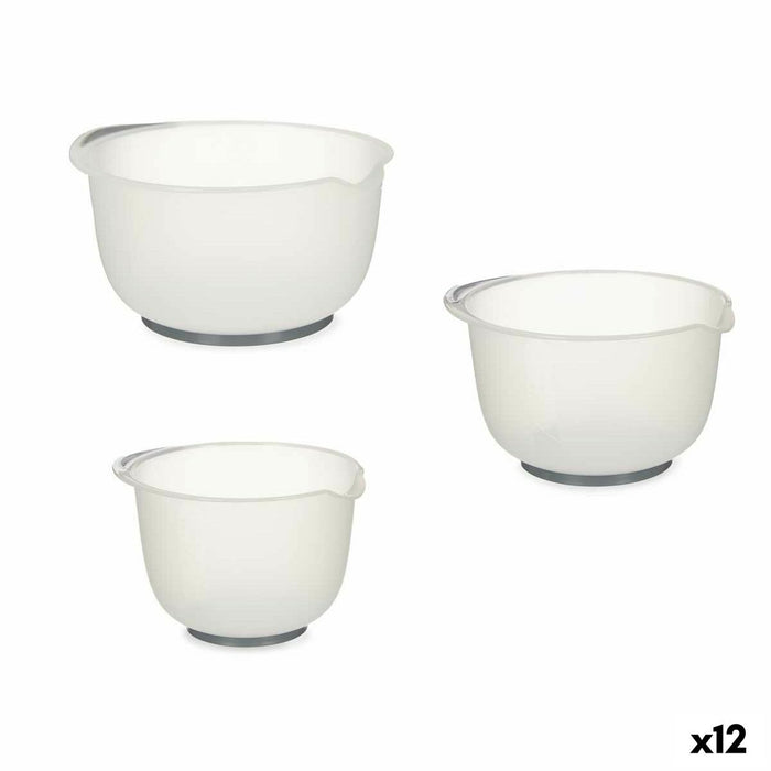 Measuring Bowl Kinvara polypropylene TPE Plastic 1,5 L 2 L 2,5 L Set (12 Units)