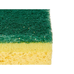 Set of scourers Yellow Green Cellulose Abrasive fibre 10,5 X 6,7 X 2,5 cm