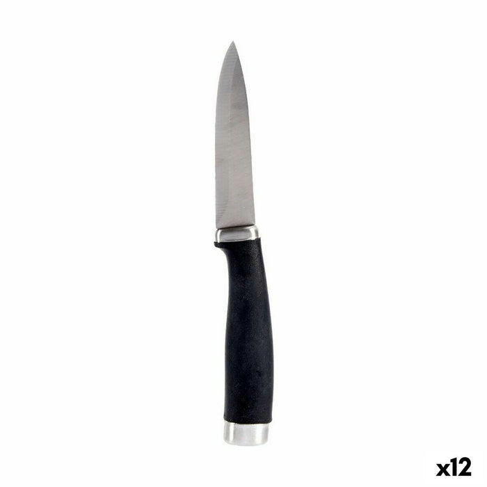Peeler Knife Silver Black Stainless steel Plastic (12 Units)