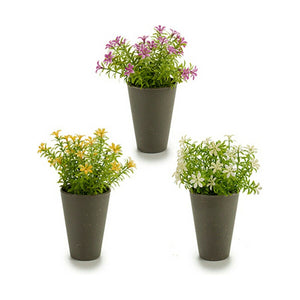 Decorative Plant Flower Plastic 12 x 19 x 12 cm (12 Units)
