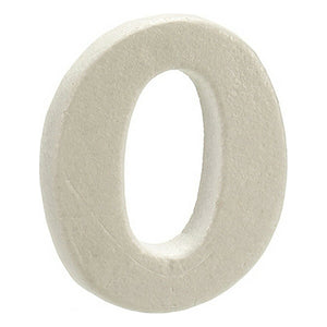 Number White polystyrene 2 x 15 x 10 cm (12 Units)