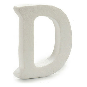 Letter D White polystyrene 2 x 15 x 11,5 cm (12 Units)