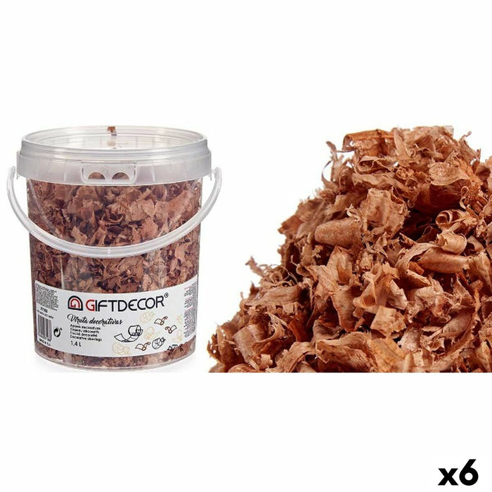 Decorative Shavings 1,4 L Brown (6 Units)