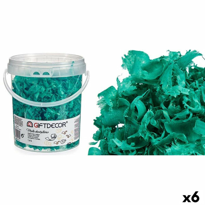 Decorative Shavings 1,4 L Turquoise (6 Units)