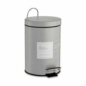 Pedal bin Beauty Products White Grey Steel Plastic 3 L (6 Units)