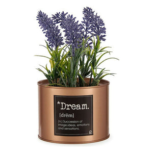 Decorative Plant Lavendar Can Purple Metal Copper Green Plastic 10 x 18 x 10 cm (6 Units)