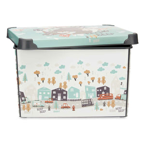 Storage Box with Lid Children's Road 22 L Plastic 29,5 x 23,5 x 39,5 cm (12 Units)