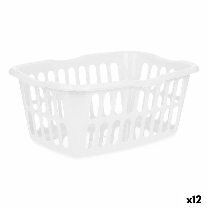 Basket White polypropylene 50 L 58 x 24 x 42 cm (12 Units)