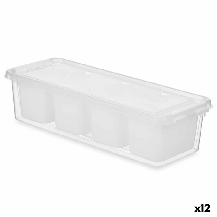 Fridge Organiser Kinvara 02 1066 White Transparent 37,5 x 9 x 14,3 cm