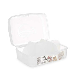 Box with compartments Transparent Plastic 21,5 x 8 x 14,6 cm (12 Units)