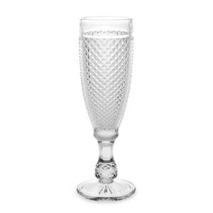 Champagne glass Diamond Transparent Glass 185 ml (6 Units)
