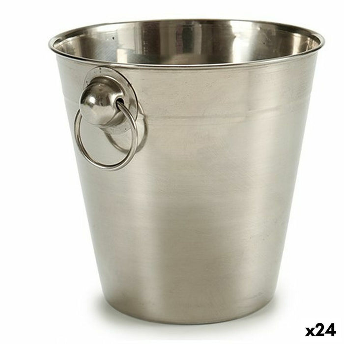 Ice Bucket Kinvara Silver Stainless steel 1 L 12 x 12 x 12 cm 14 x 12 x 12 cm (24 Units)