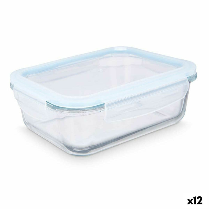 Lunch box Vivalto Transparent Silicone polypropylene Borosilicate Glass 1 L 1L (12 Units)