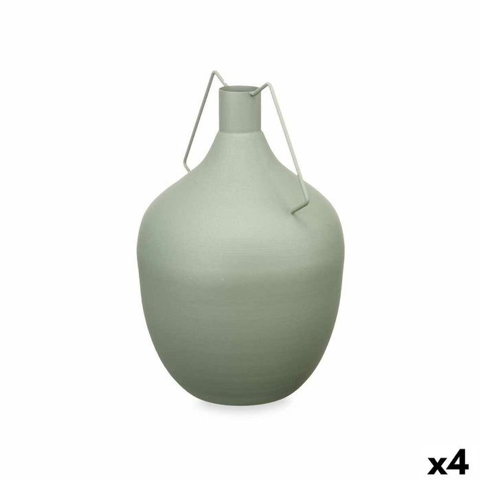 Vase Caraffe Green Steel 24 x 40 x 24 cm (4 Units)