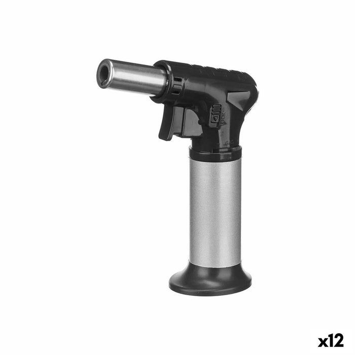 Kitchen Blowtorch Black Silver 12 x 15,4 x 5 cm (12 Units)