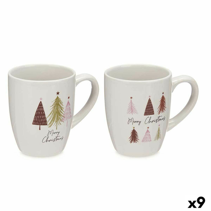 Cup White Porcelain Christmas Tree 350 ml (9Units)