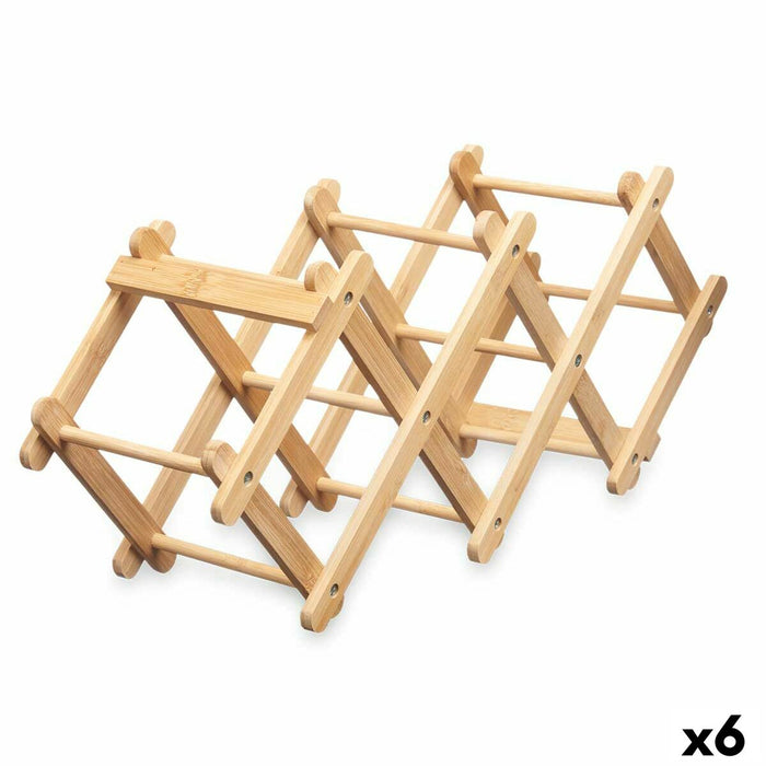 Folding Bottle Rack Kinvara Natural 54 x 15 x 21,5 cm 15 x 29 x 8,5 cm 29 x 8,5 x 15 cm (6 Units)