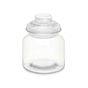 Jar Transparent Glass 600 ml (12 Units) With lid
