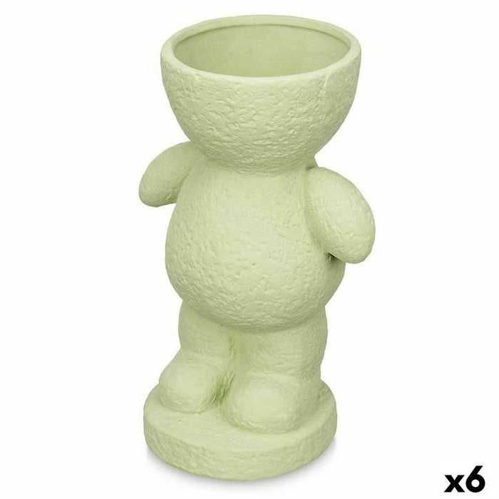 Decorative Figure Green 16 x 25 x 12 cm Vase (6 Units)