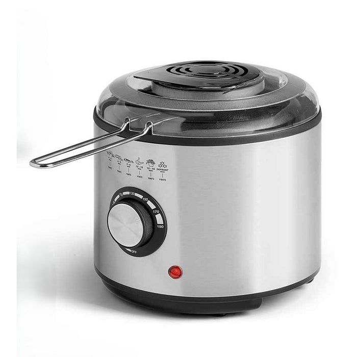 Deep-fat Fryer Argon Black Transparent Silver 1 L 950 W