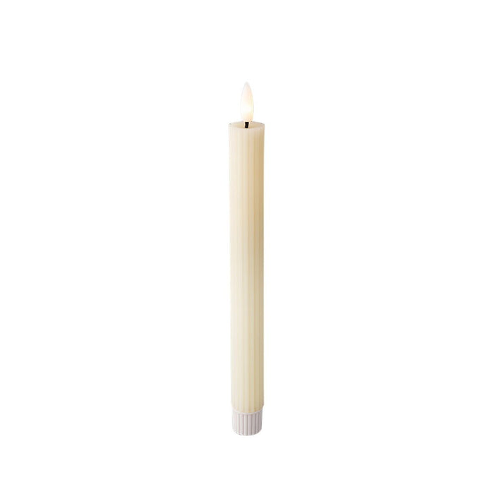 LED Candle Lumineo Beige Ø 2,2 x 24,5 cm (AAA) (2 Units)