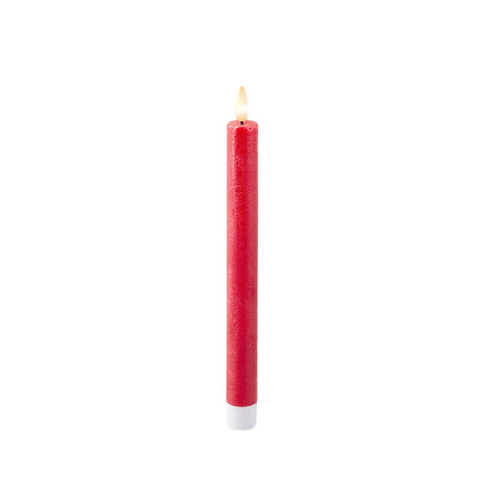 LED Candle Lumineo Red Ø 2,2 x 24,5 cm (AAA) (2 Units)