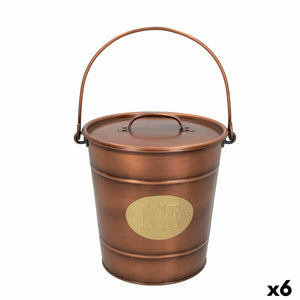 Ice Bucket Aktive Ice Copper Galvanised Steel 5 L 26,5 x 25,5 x 23,5 cm (6 Units)