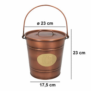 Ice Bucket Aktive Ice Copper Galvanised Steel 5 L 26,5 x 25,5 x 23,5 cm (6 Units)