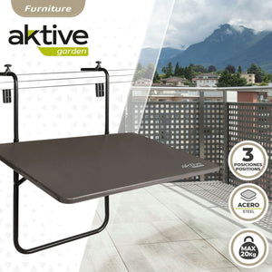 Folding Table Aktive For hanging on the balcony Steel 60 x 66,5 x 40 cm (4 Units)