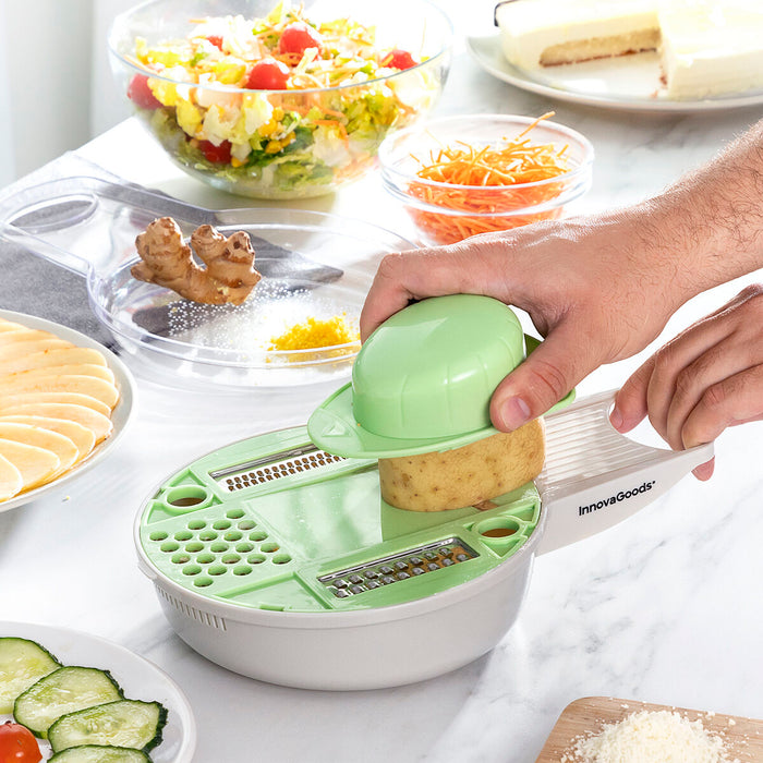 6 in 1 Multifunction Grater-Cutter with Accessories and Recipes Gradder InnovaGoods