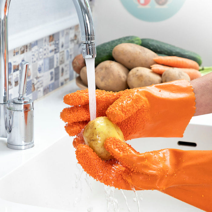 Fruit and Vegetable Cleaning Gloves Glinis InnovaGoods (Refurbished A)