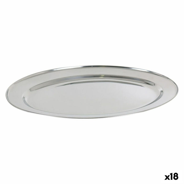 Serving Platter Quttin Quttin Stainless steel Oval 40,5 x 26,5 cm (18 Units)